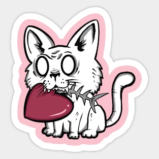 valentine cat Sticker